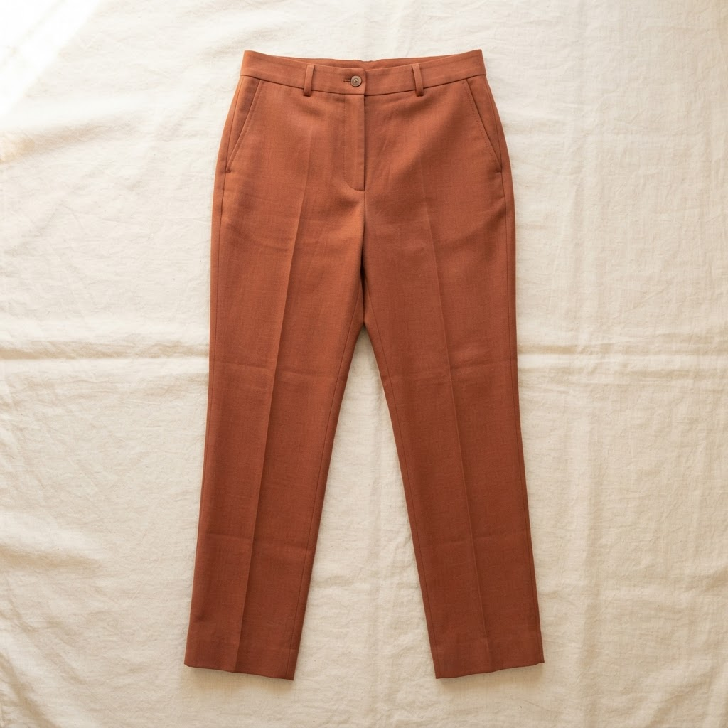 Pantalon droit, Terracotta, échantillon