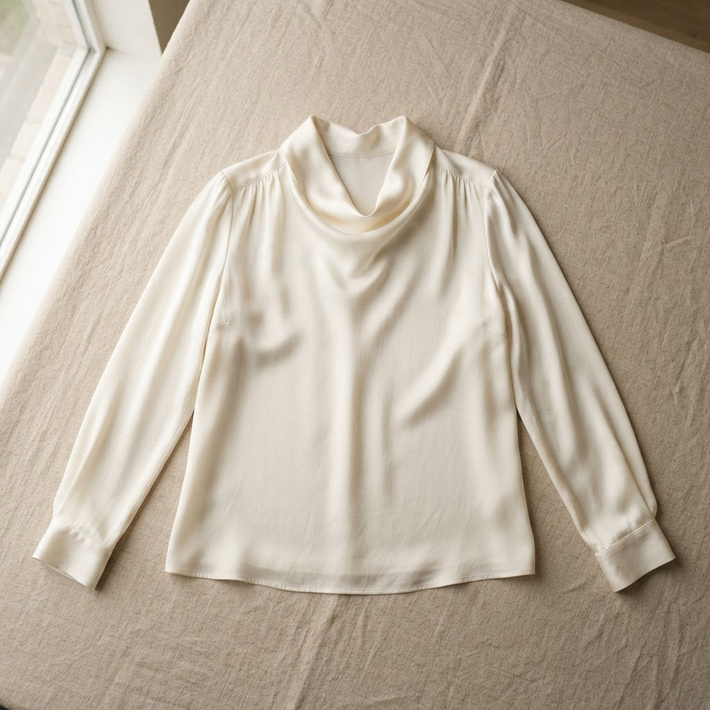 Chemise en soie, Ivoire, échantillon